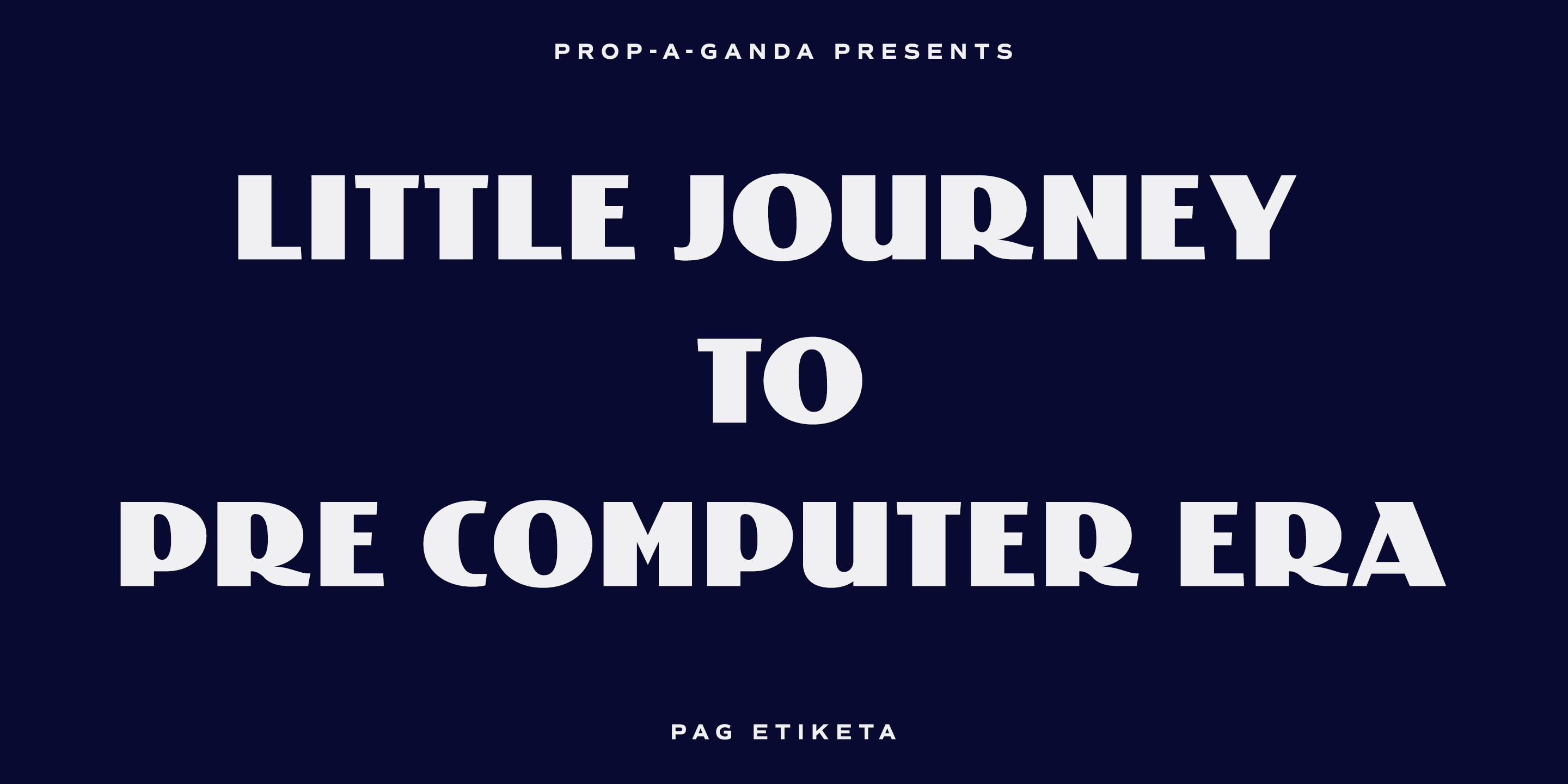 PAG Etiketa Font Poster #1