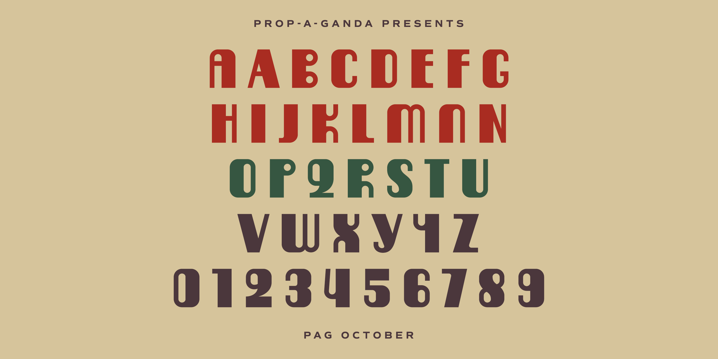 PAG October Font Poster #1