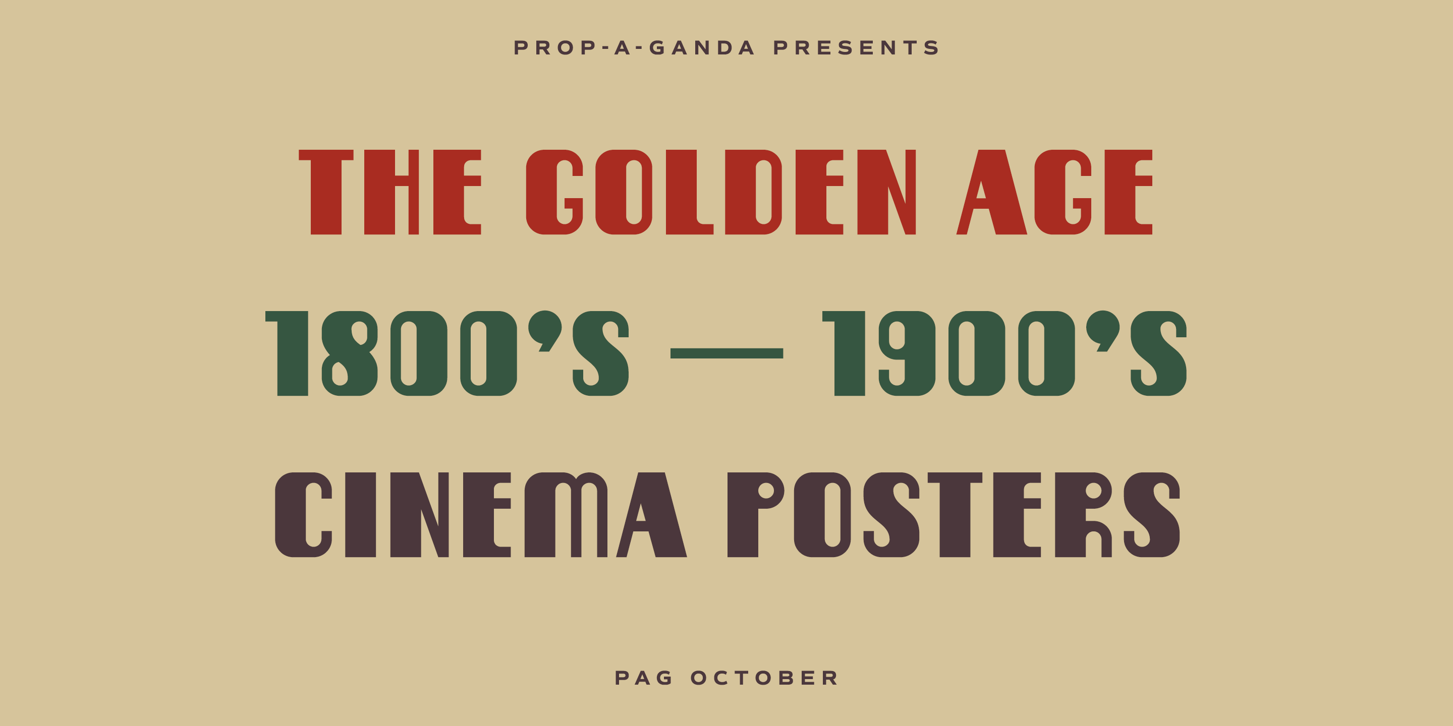 PAG October Font Poster #1