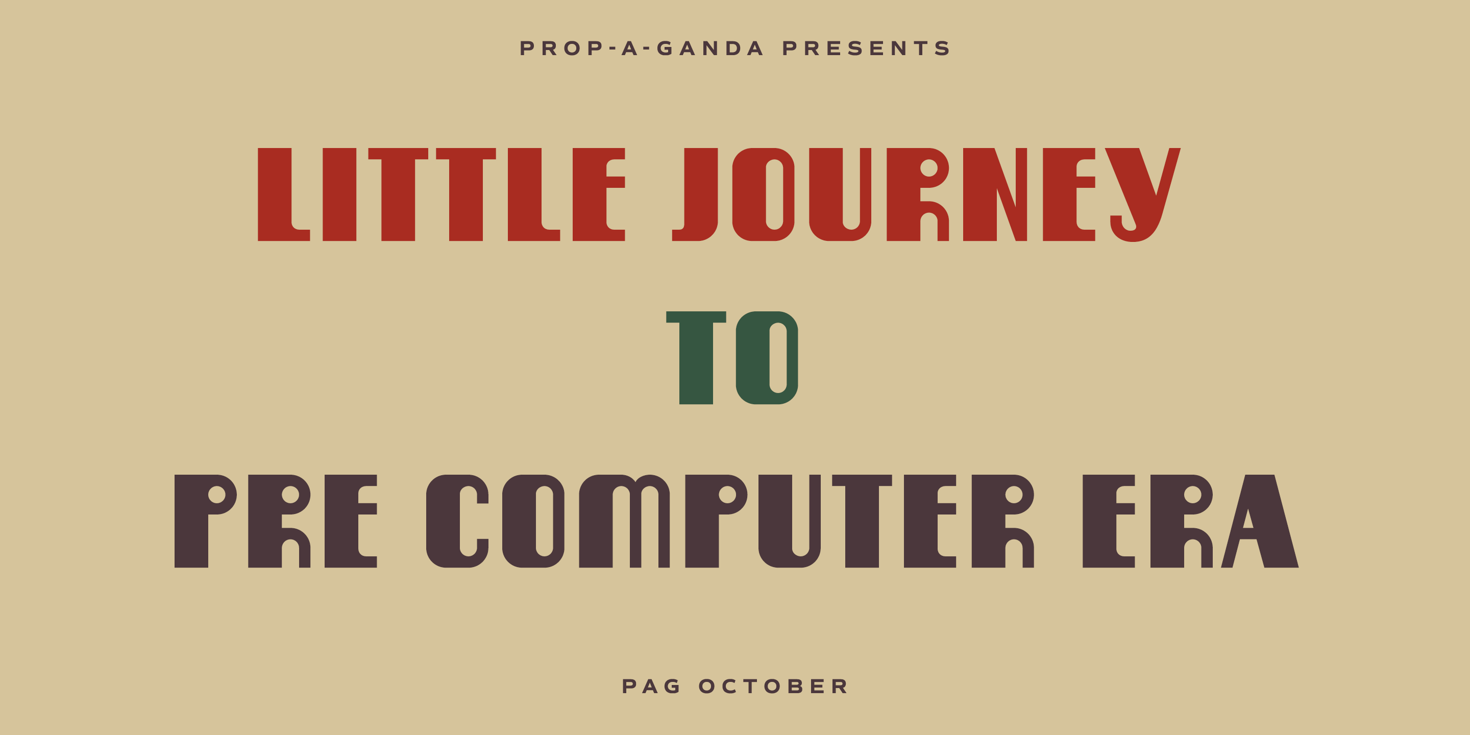 PAG October Font Poster #1