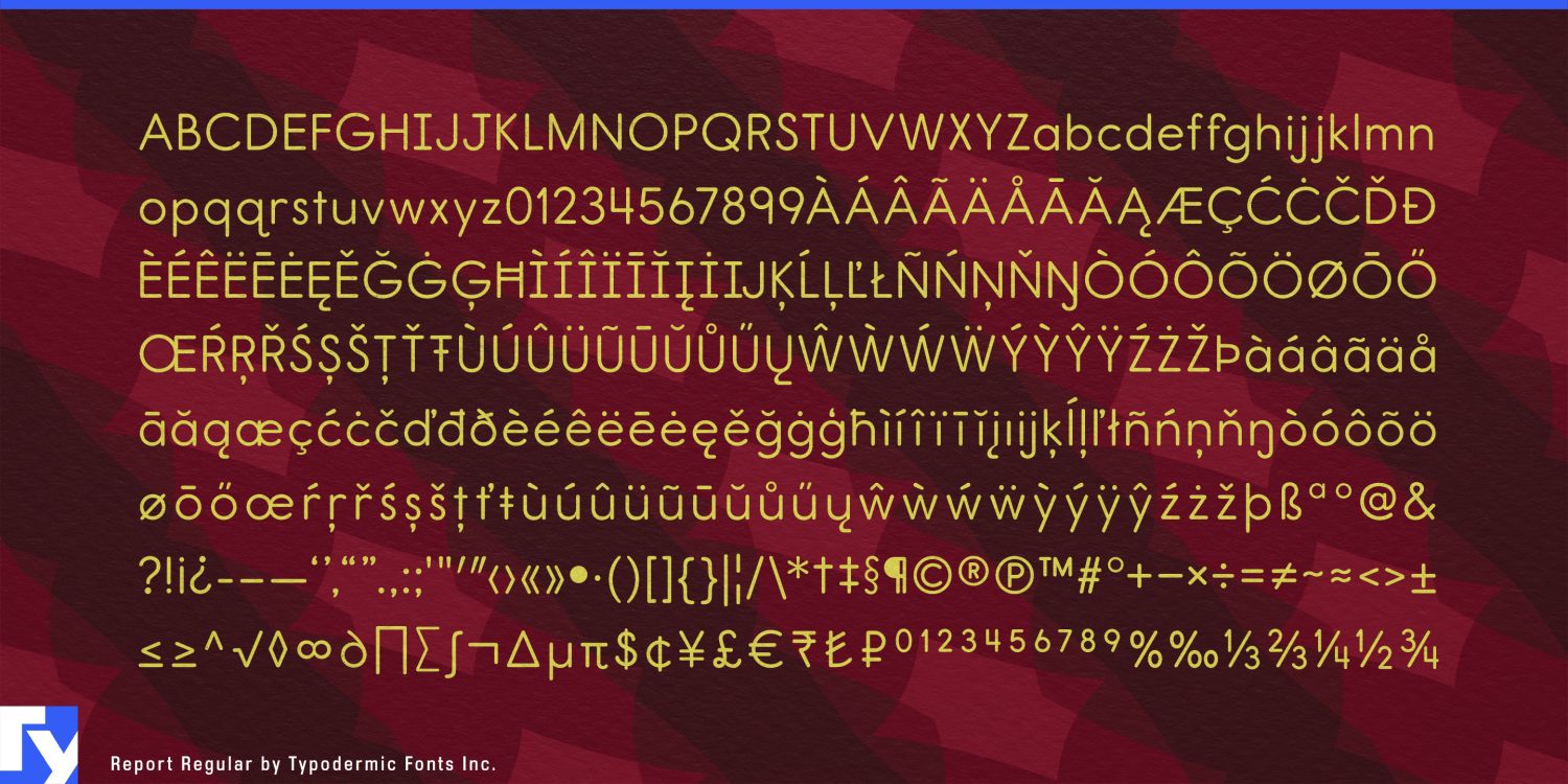 Report Font Poster #1