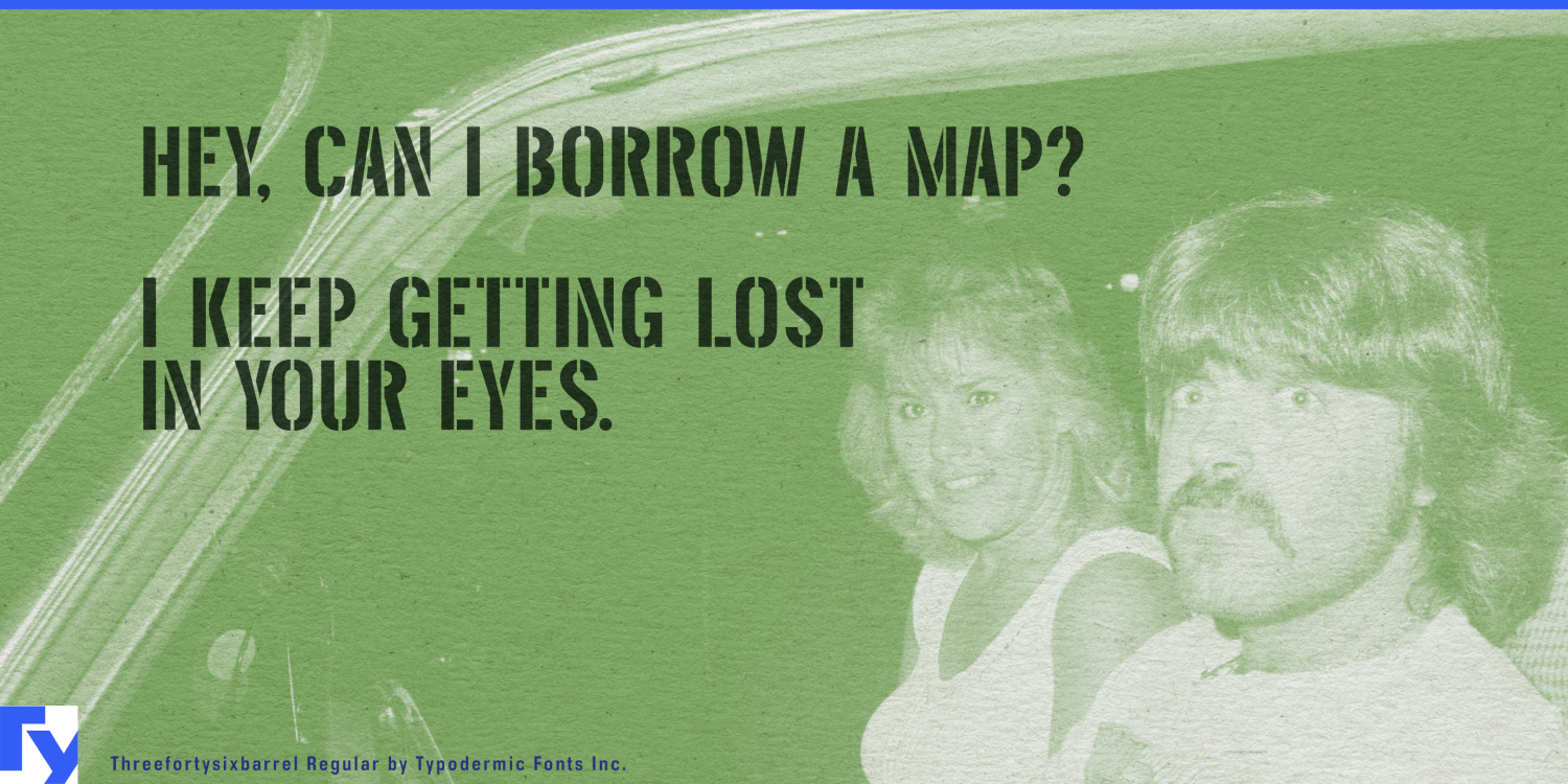 Threefortysixbarrel Font Poster #6