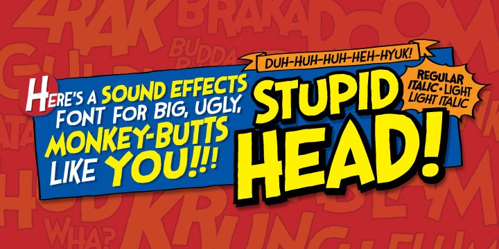 Stupid Head BB Font Poster #1