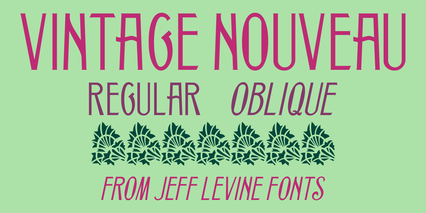 Vintage Nouveau Font Poster #1