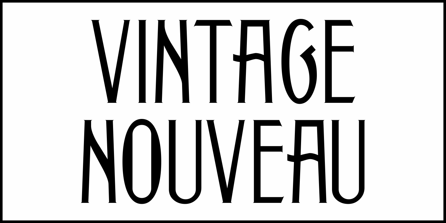 Vintage Nouveau Font Poster #1