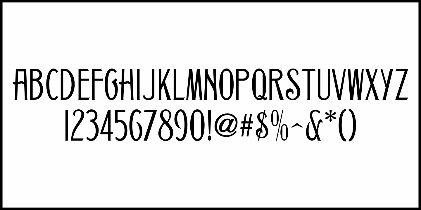 Vintage Nouveau Font Poster #1