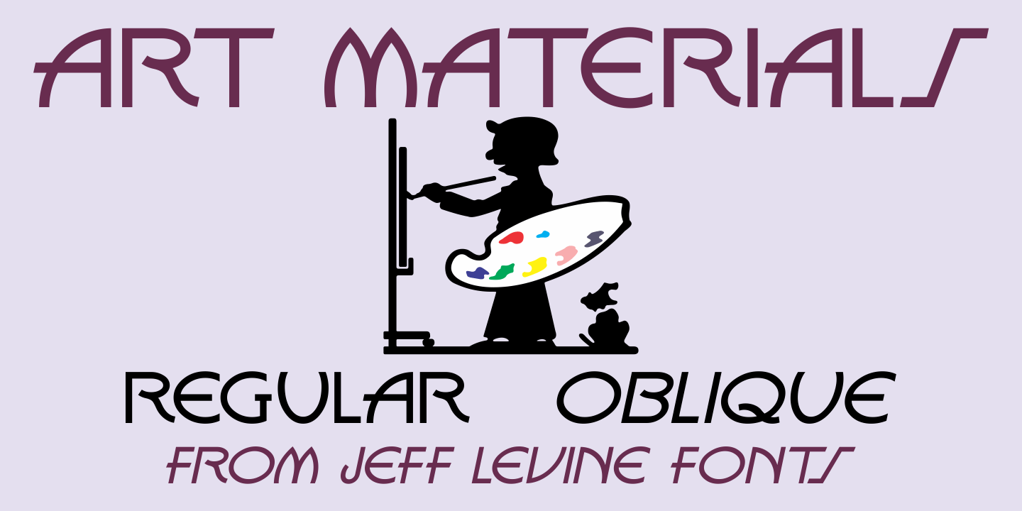 Art Materials Font Family Poster