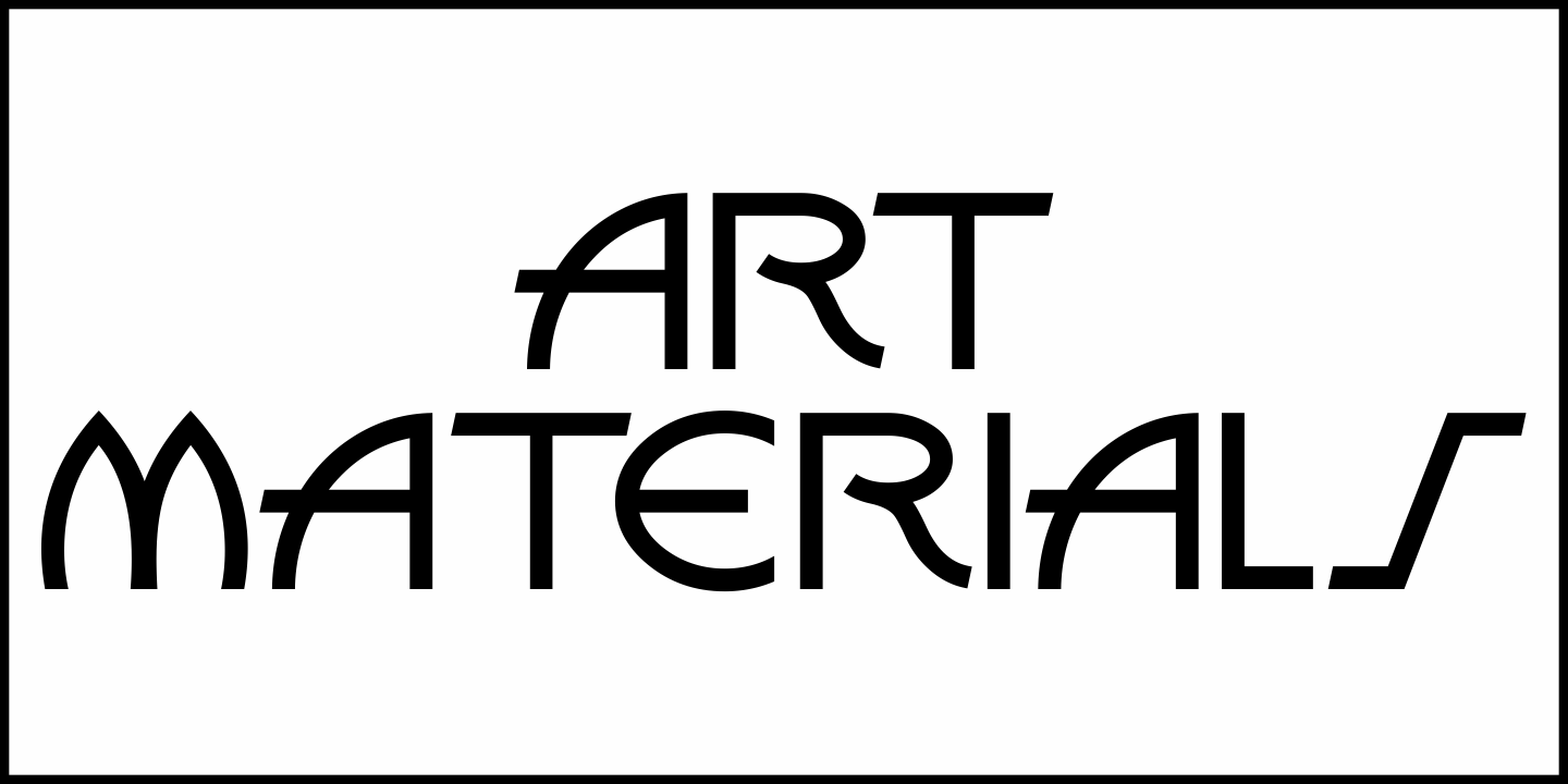 Art Materials Font Poster #1