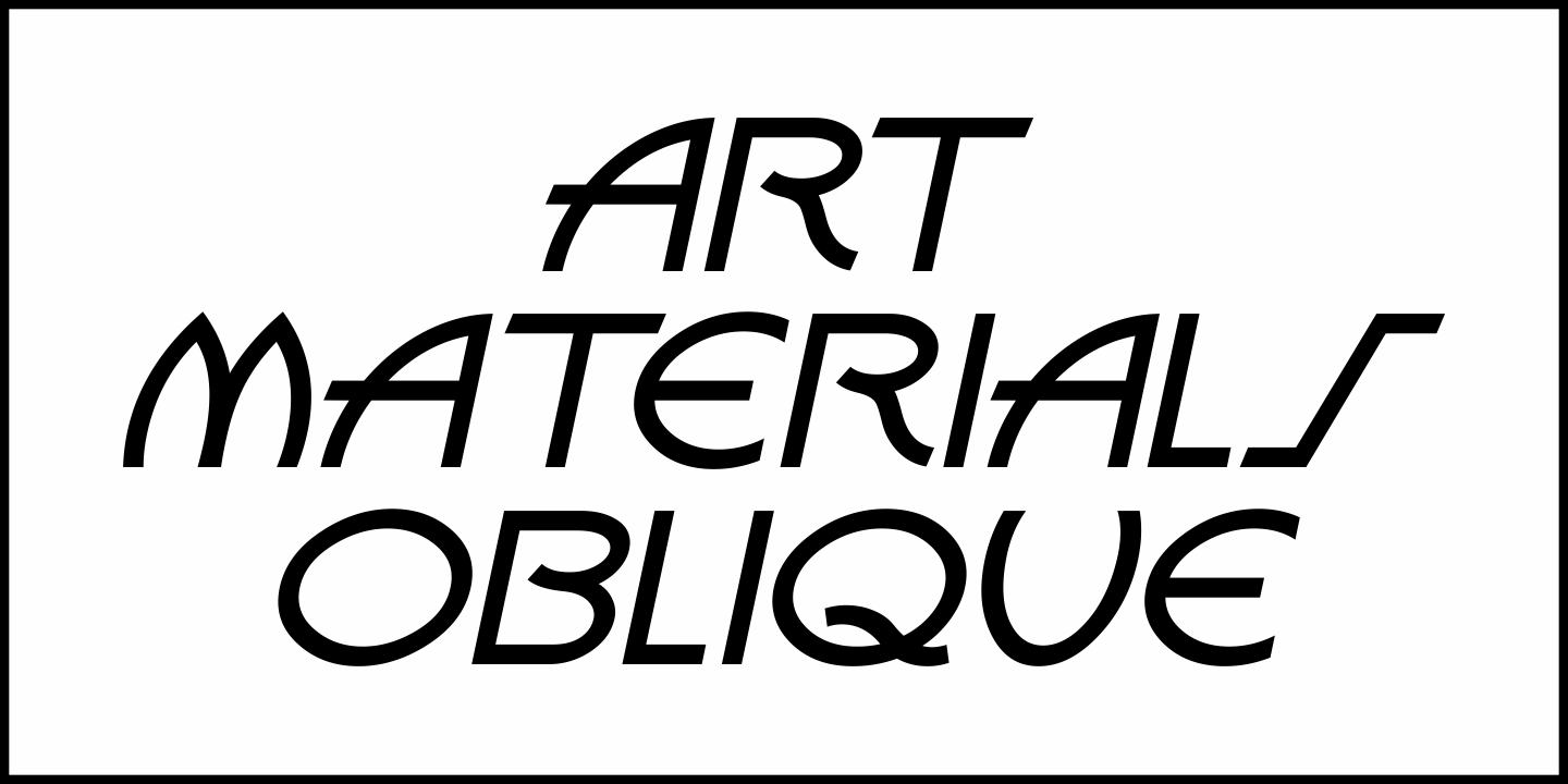 Art Materials Font Poster #1