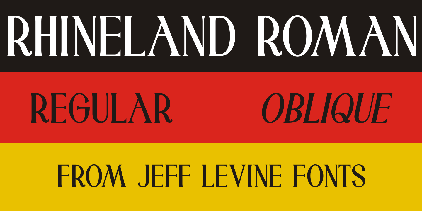 Rhineland Roman Font Poster