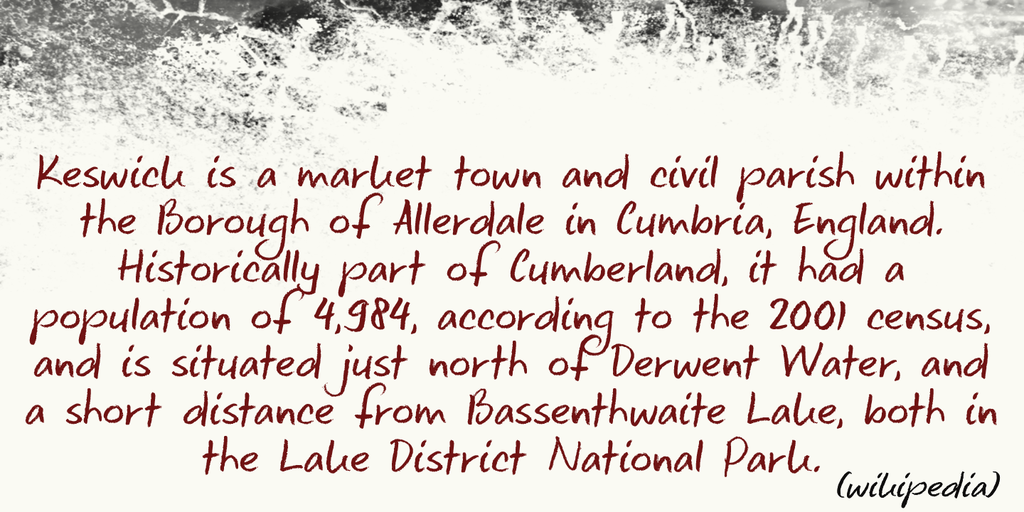 Keswick Font Poster #1