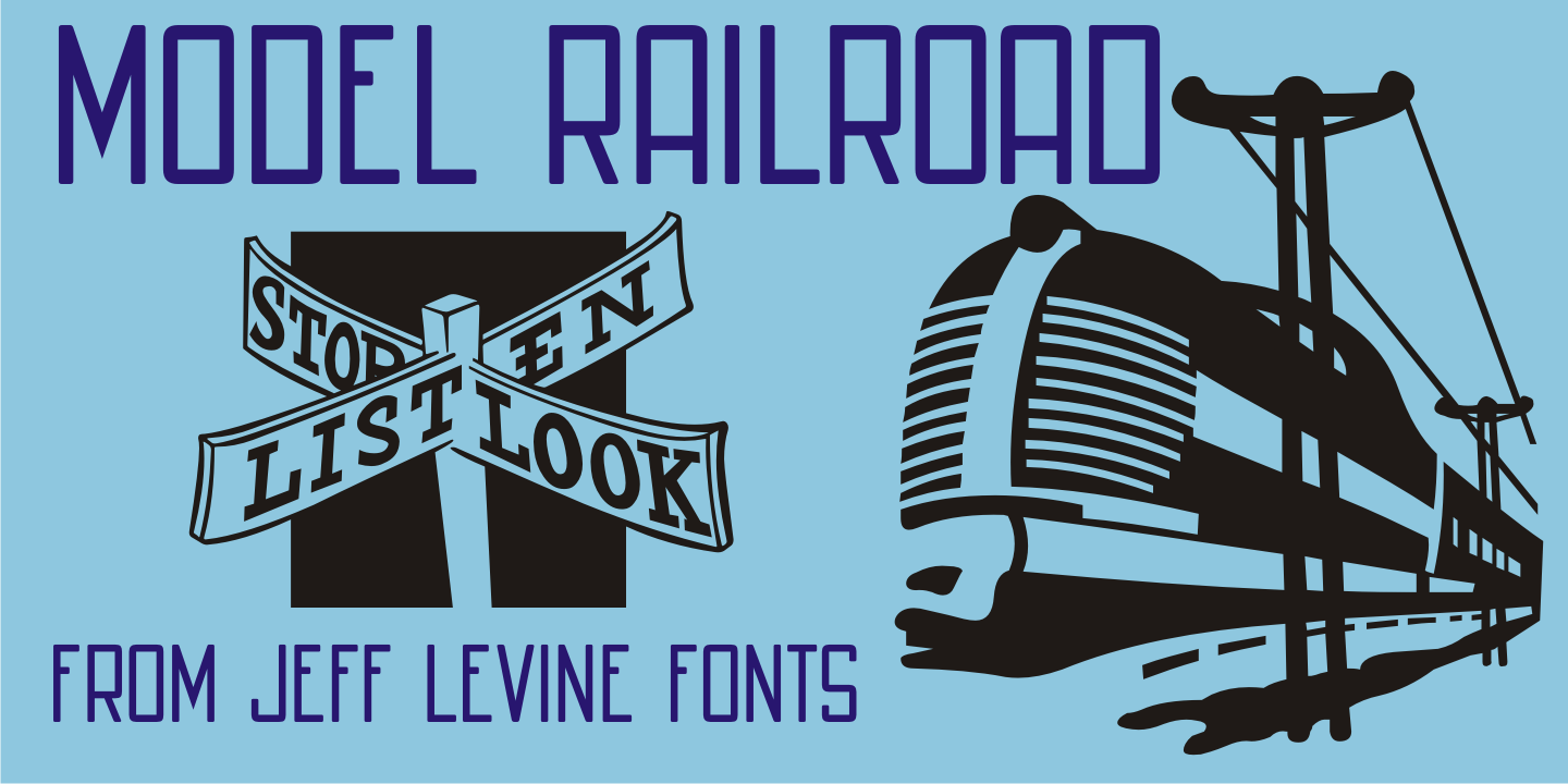 Model Railroad Font Poster #1