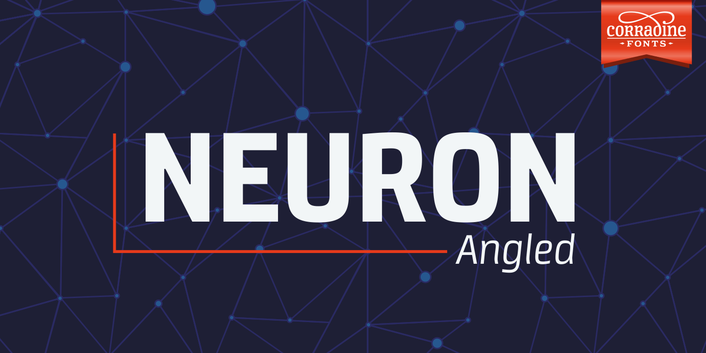 Neuron Angled Font Poster #1