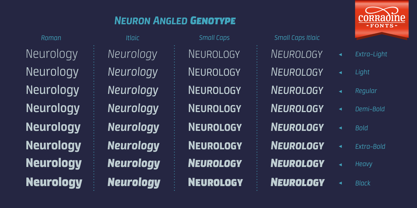 Neuron Angled Font Poster #1