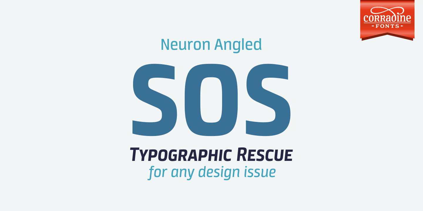 Neuron Angled Font Poster #1