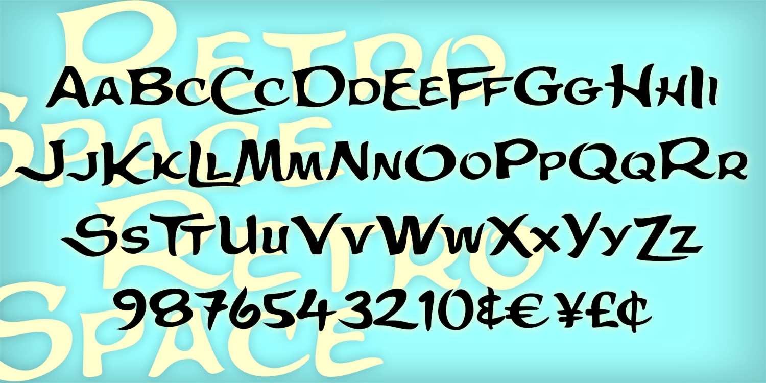Retrospace Font Family Poster