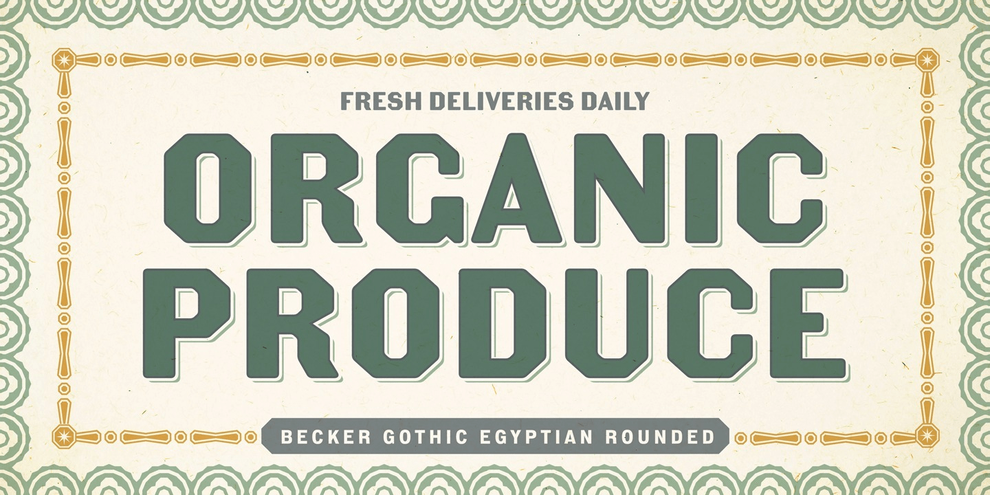 Becker Gothics Font Poster #1