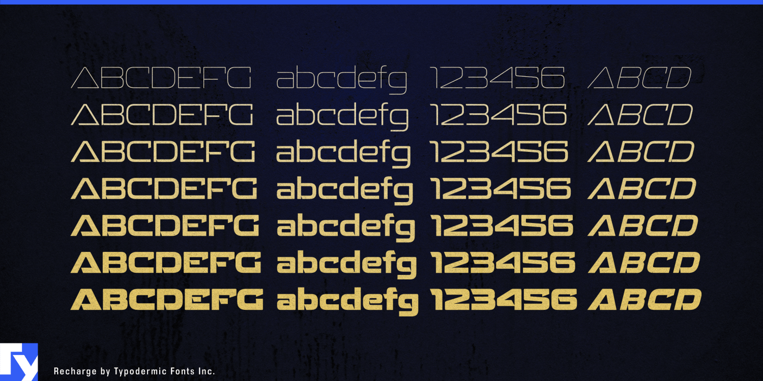 Recharge Font Poster #1