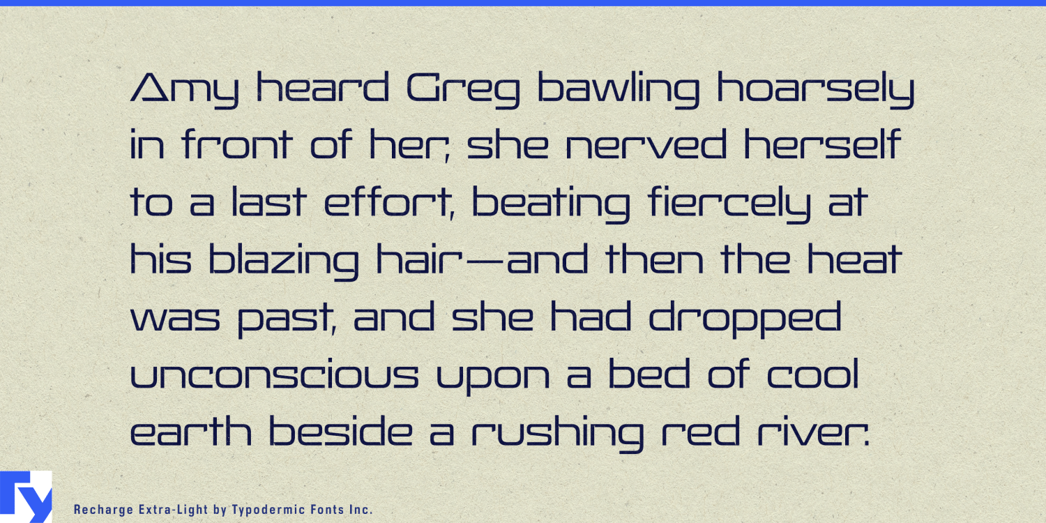 Recharge Font Poster #1