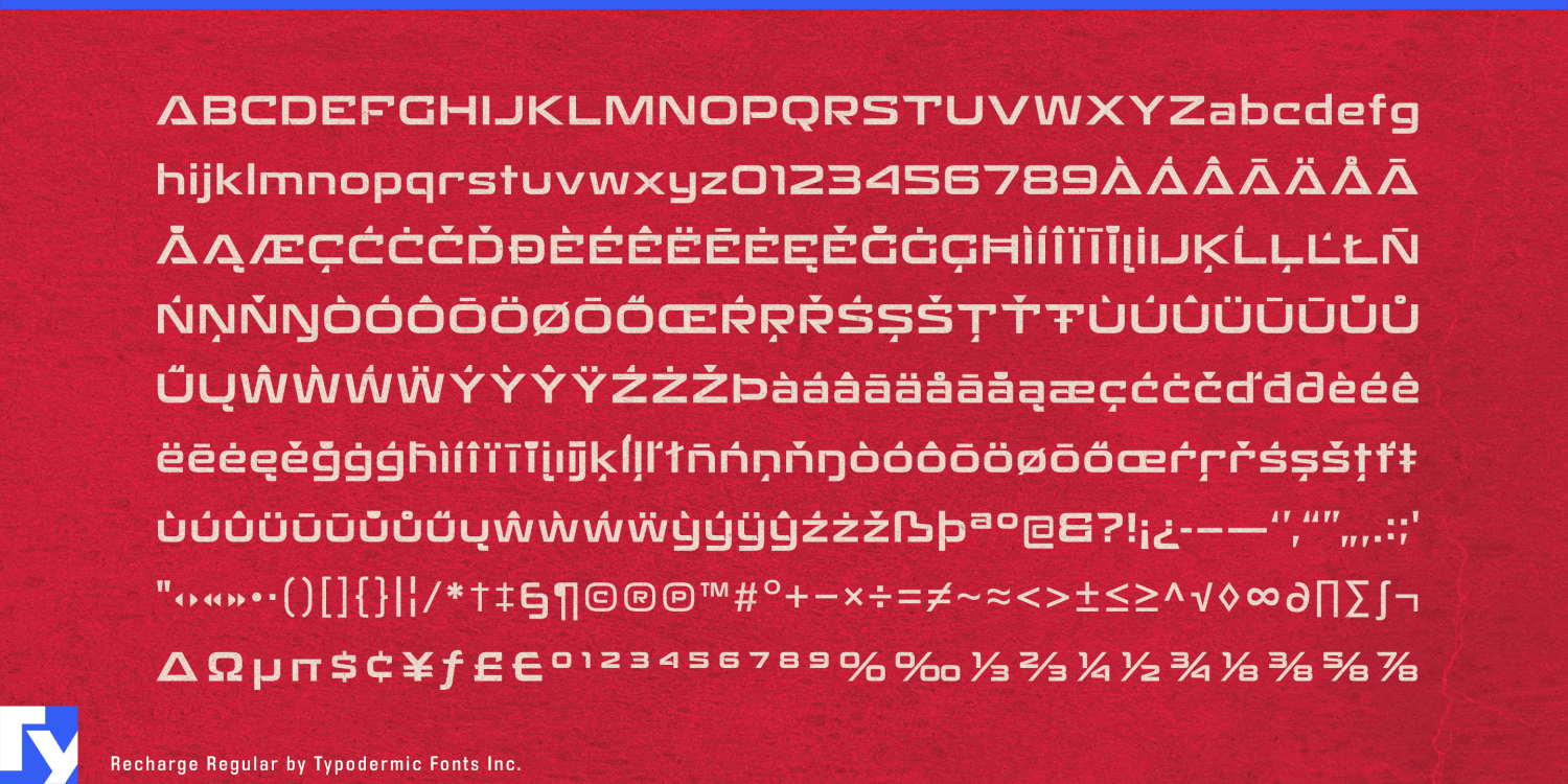 Recharge Font Poster #1