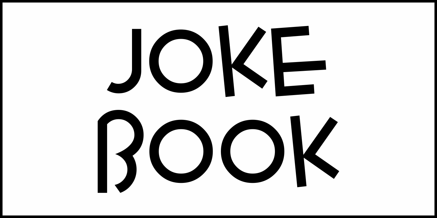 Joke Book Font Poster #1