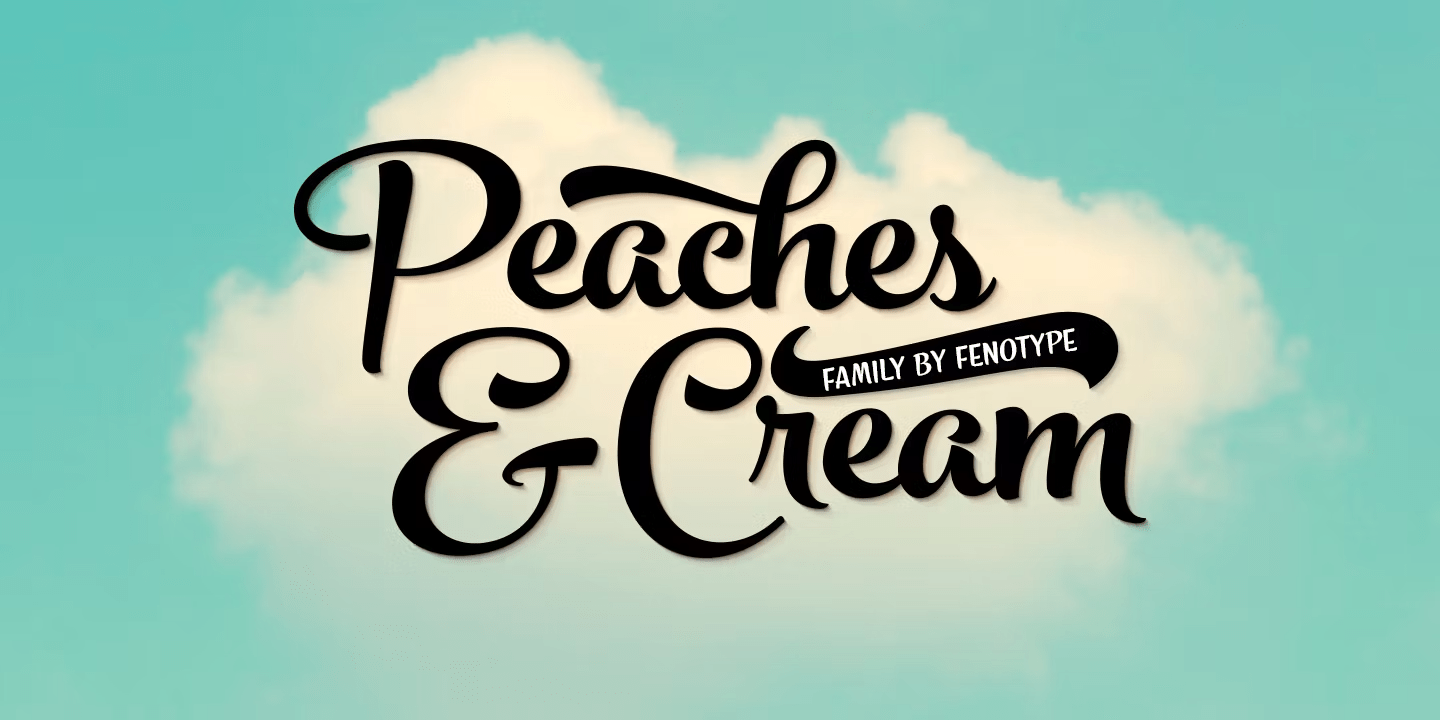 Peaches And Cream Font Family Poster