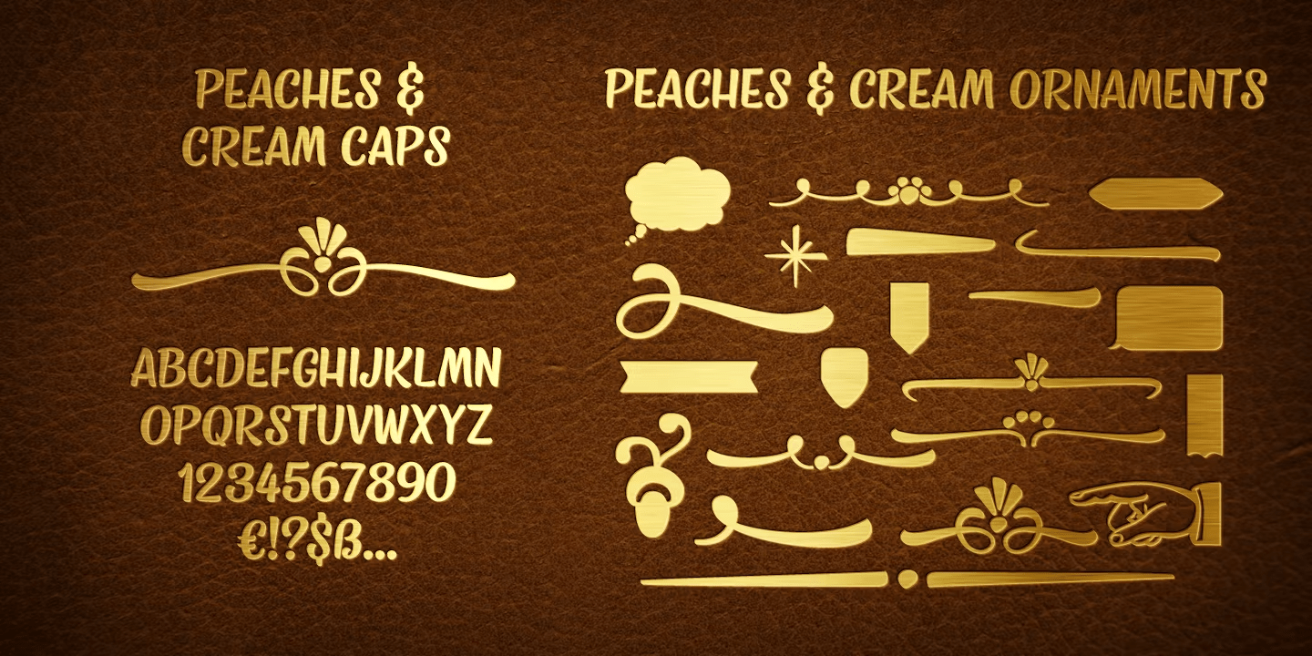 Peaches And Cream Font Poster #1