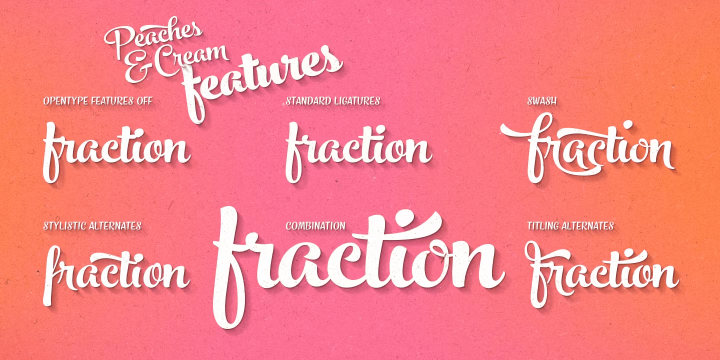 Peaches And Cream Font Poster #1