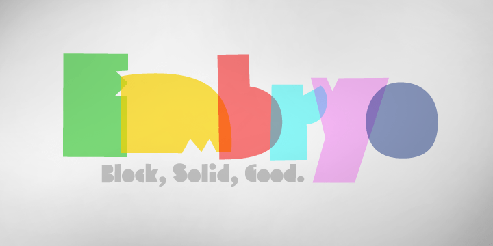 Embryo Font Poster #1