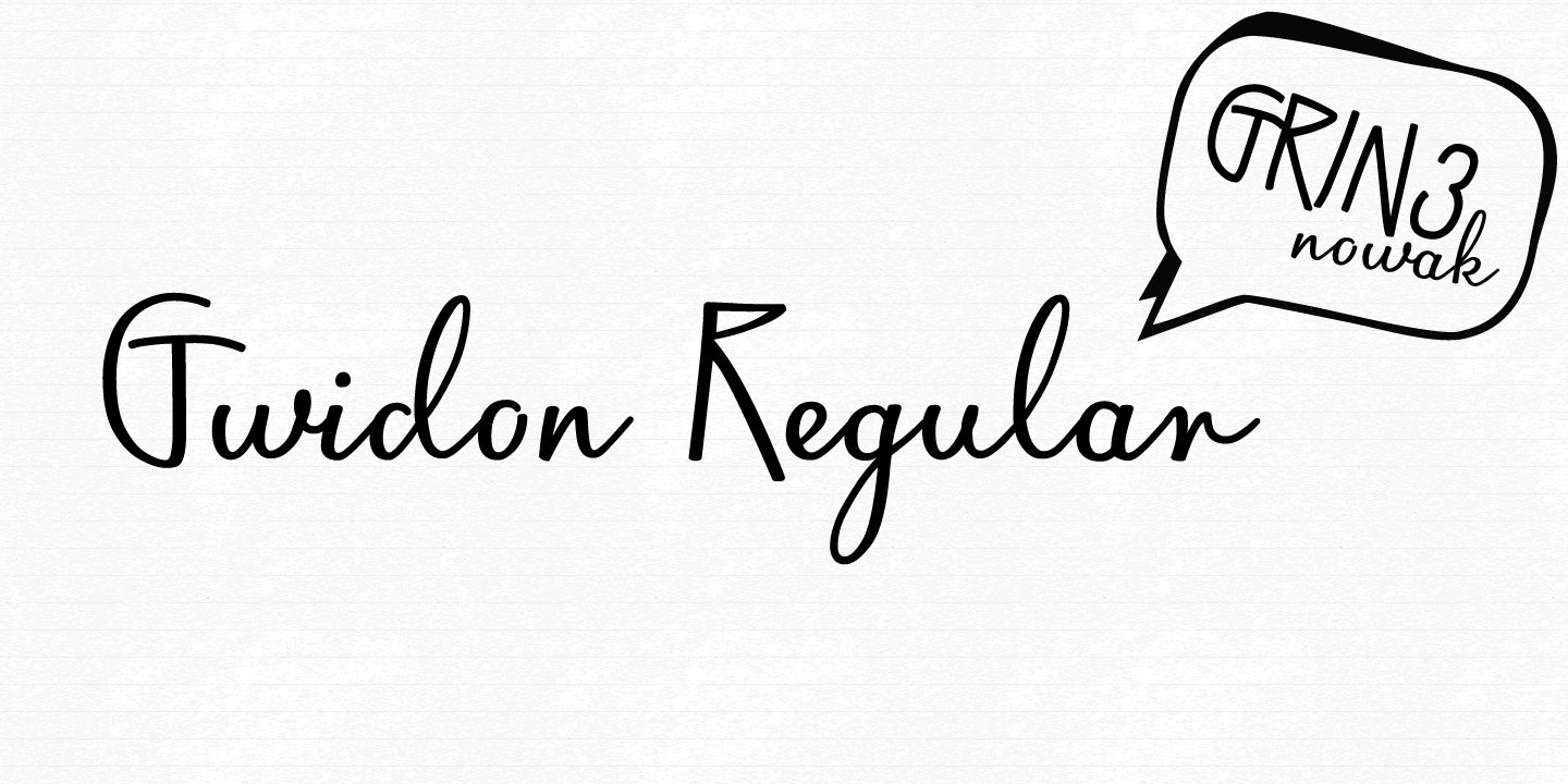 Gwidon Font Poster #1