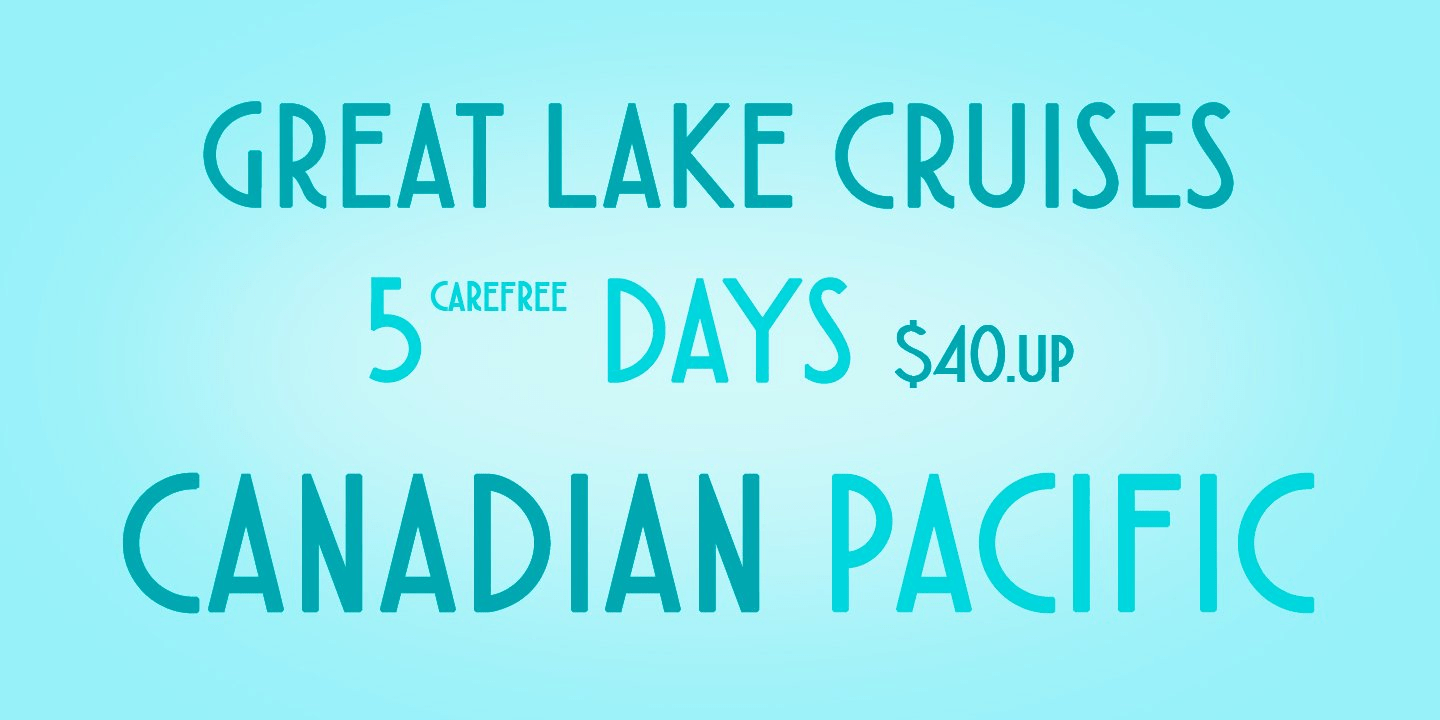 Atlantic Cruise Font Poster #1
