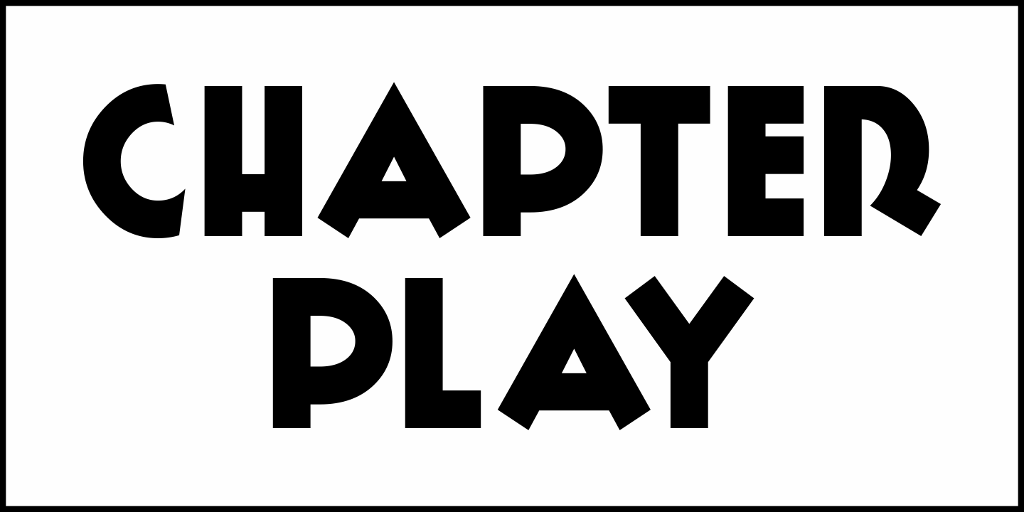 Chapter Play Font Poster #1