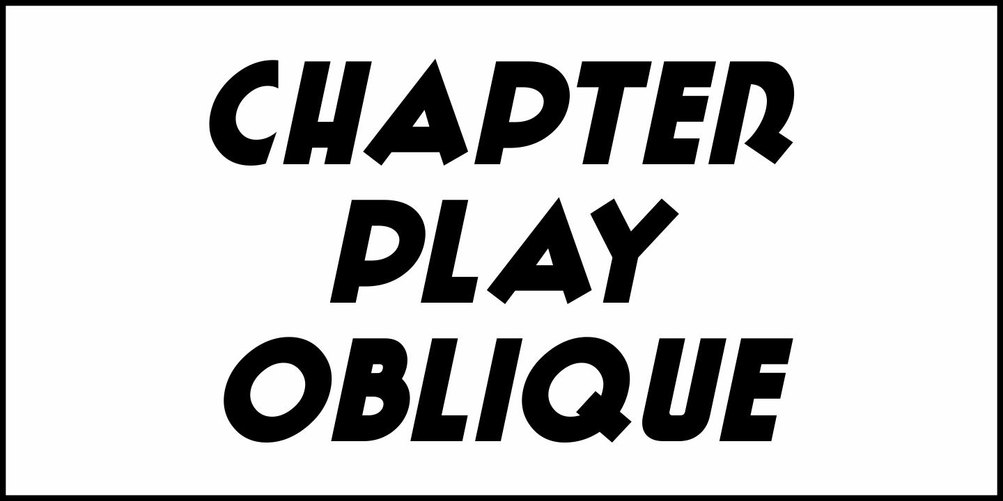 Chapter Play Font Poster #1