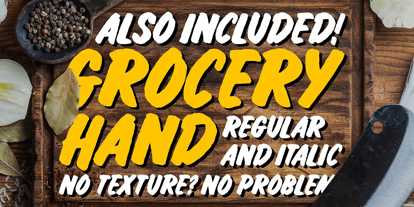 Grocery Brush Font Poster #1