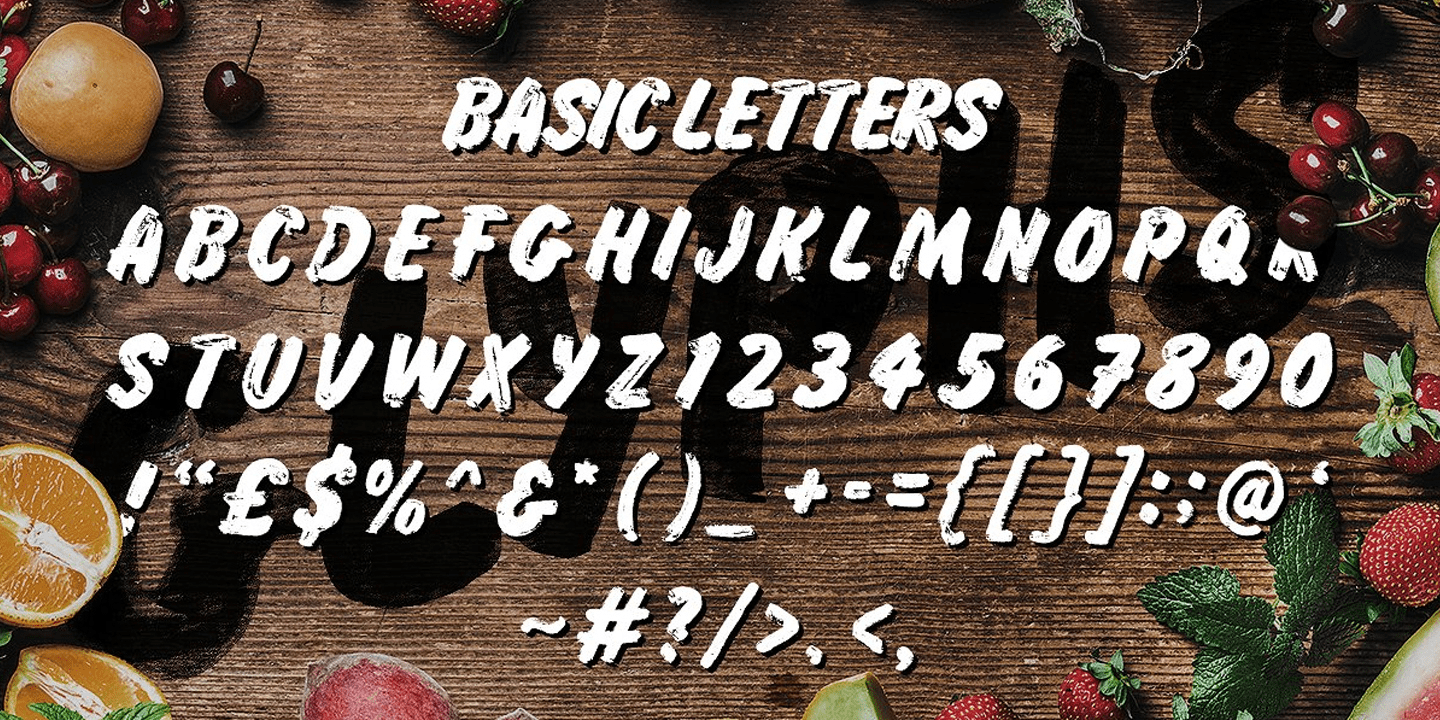 Grocery Brush Font Poster #1