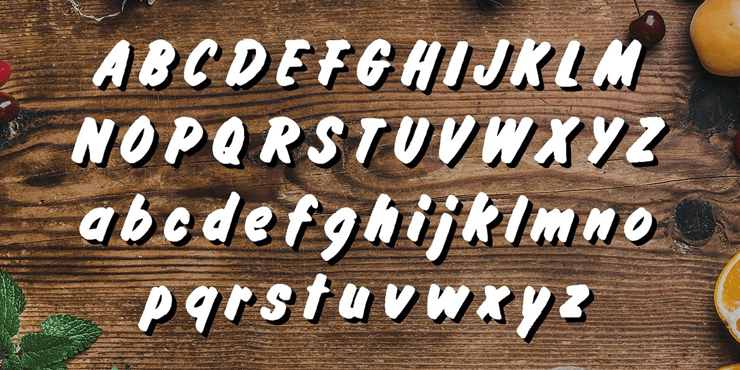 Grocery Brush Font Poster #1