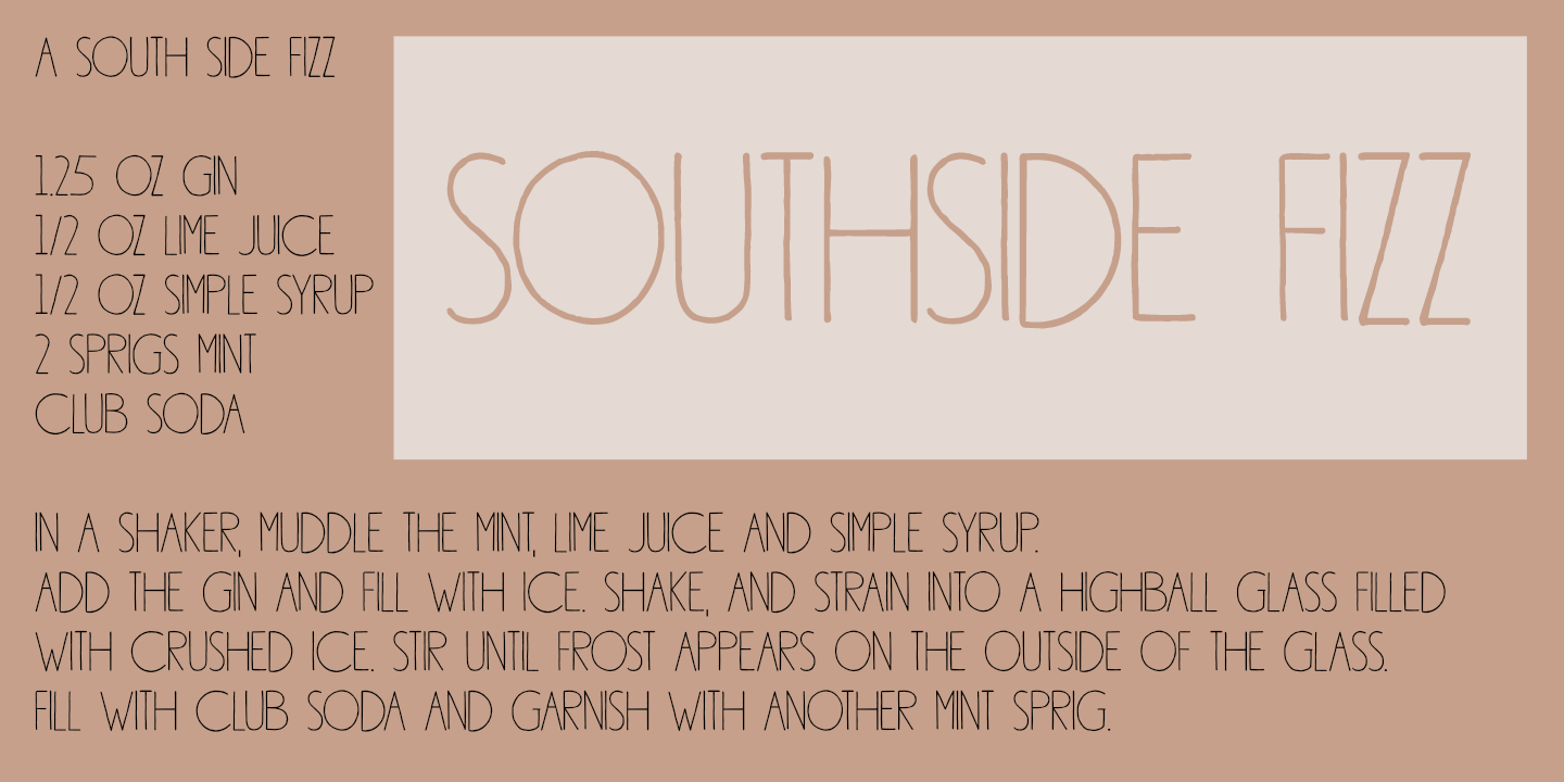 Southside Fizz Font Poster #1