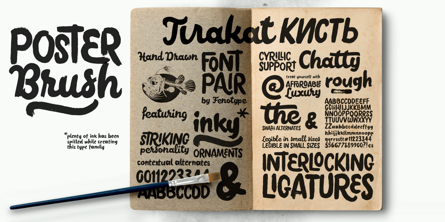 Poster Brush Font Family Poster