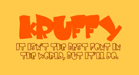 Kruffy Font Poster #1