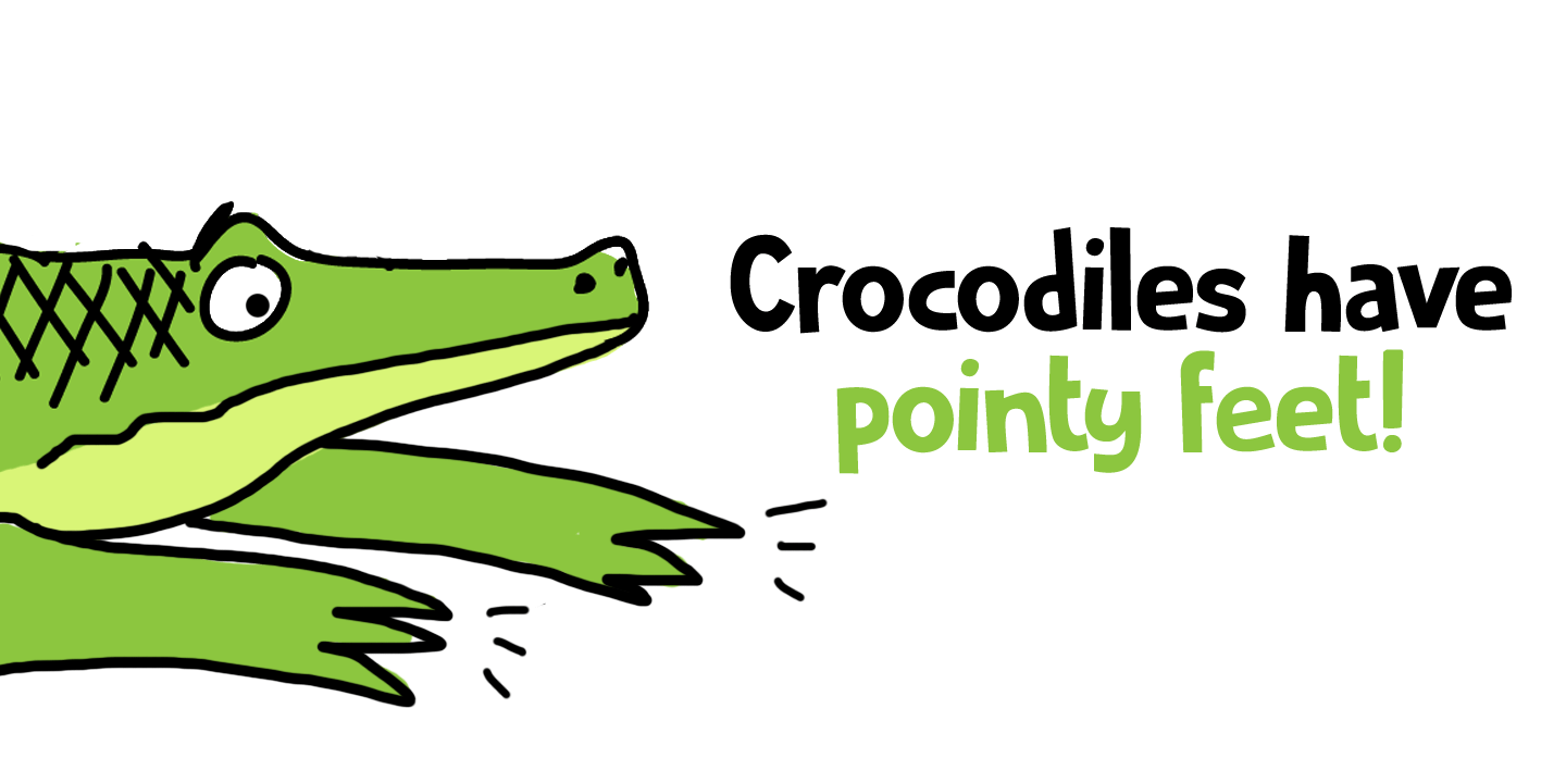 Crocodile Feet Font Poster #1
