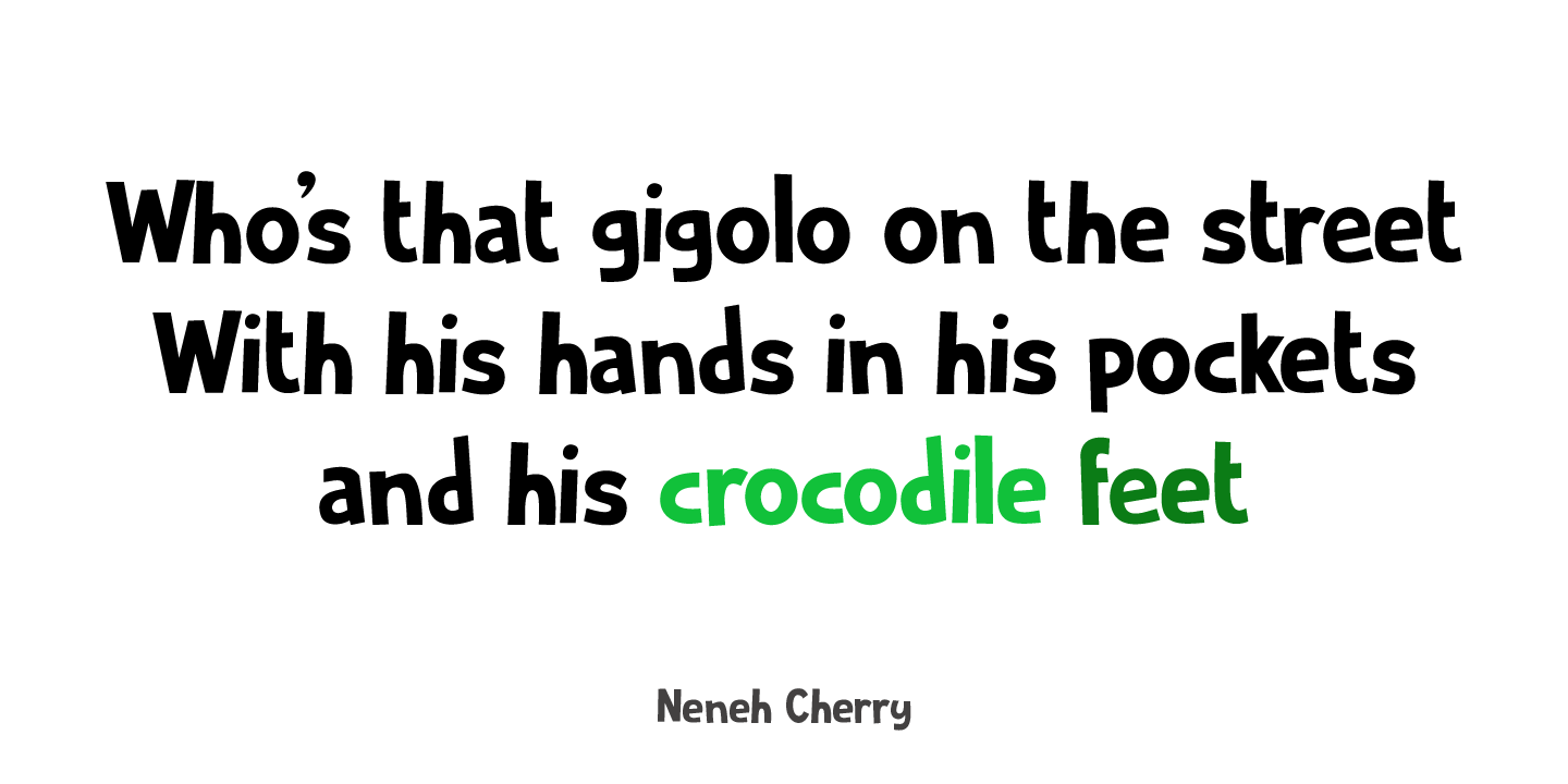 Crocodile Feet Font Poster #1