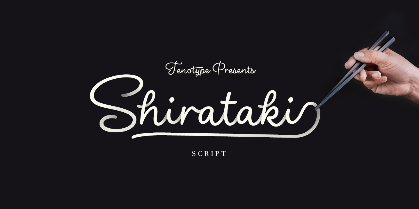 Shirataki Font Family Poster