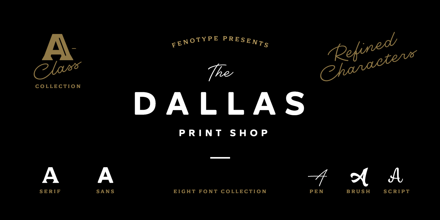 Dallas Print Shop Font Family Poster