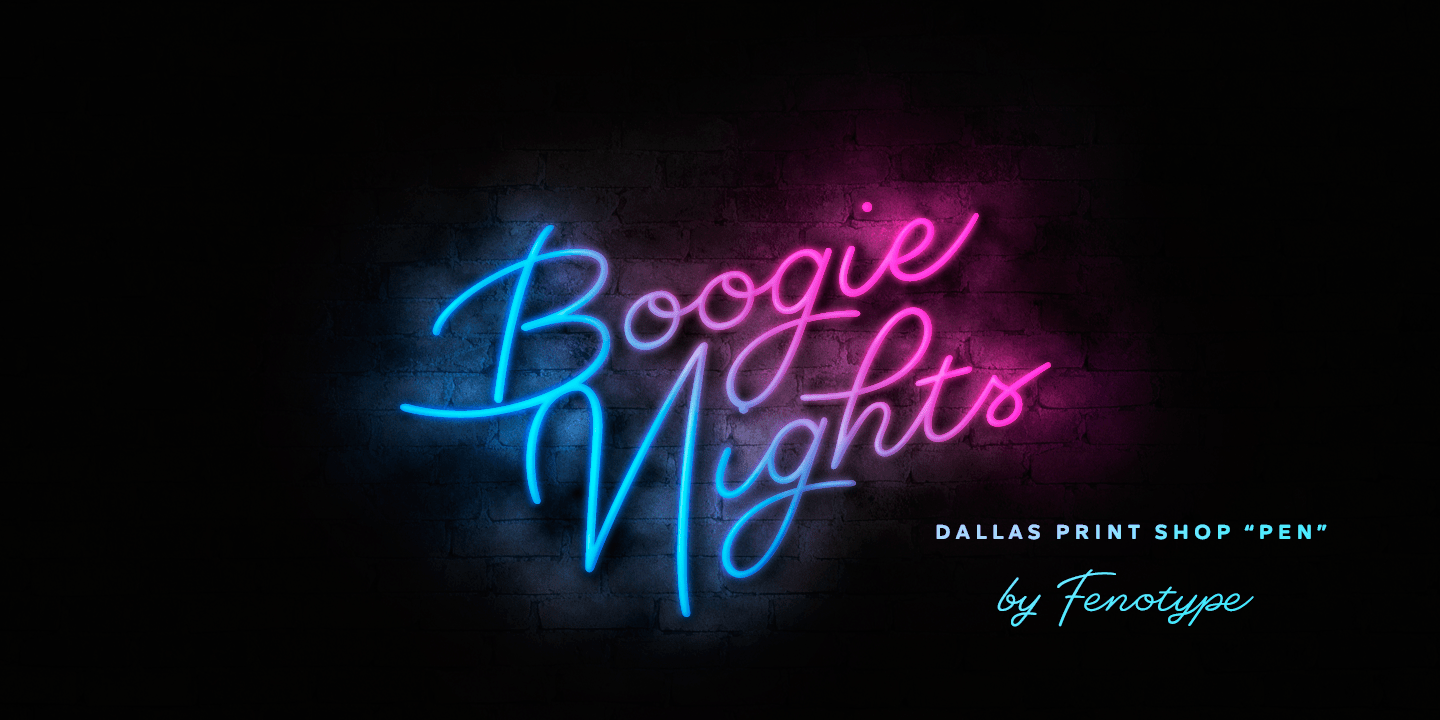 Dallas Print Shop Font Poster #1