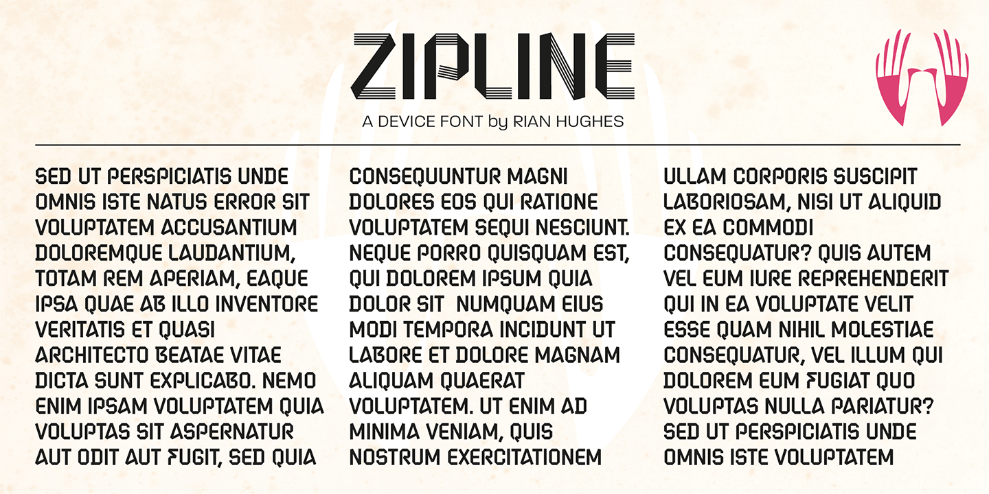 Zipline Font Poster #1