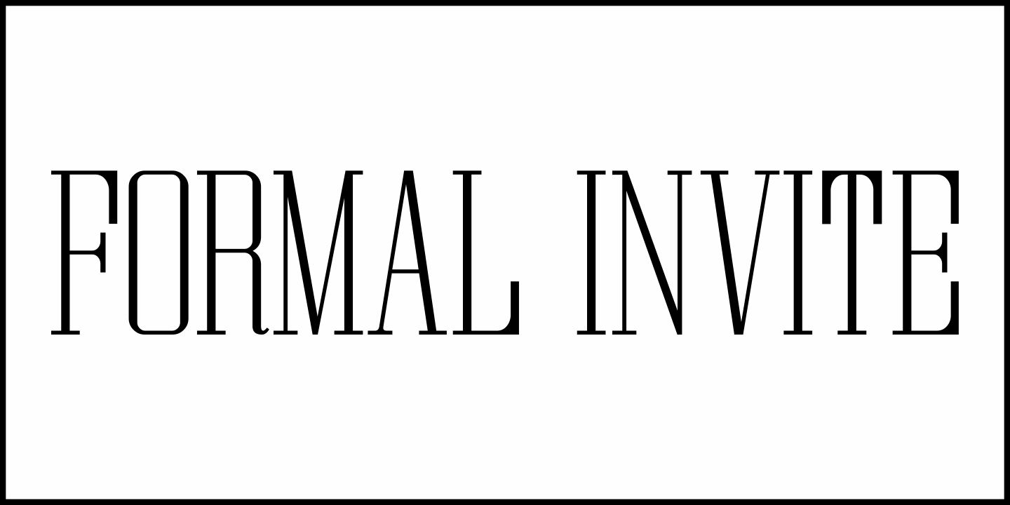 Formal Invite Font Poster #2