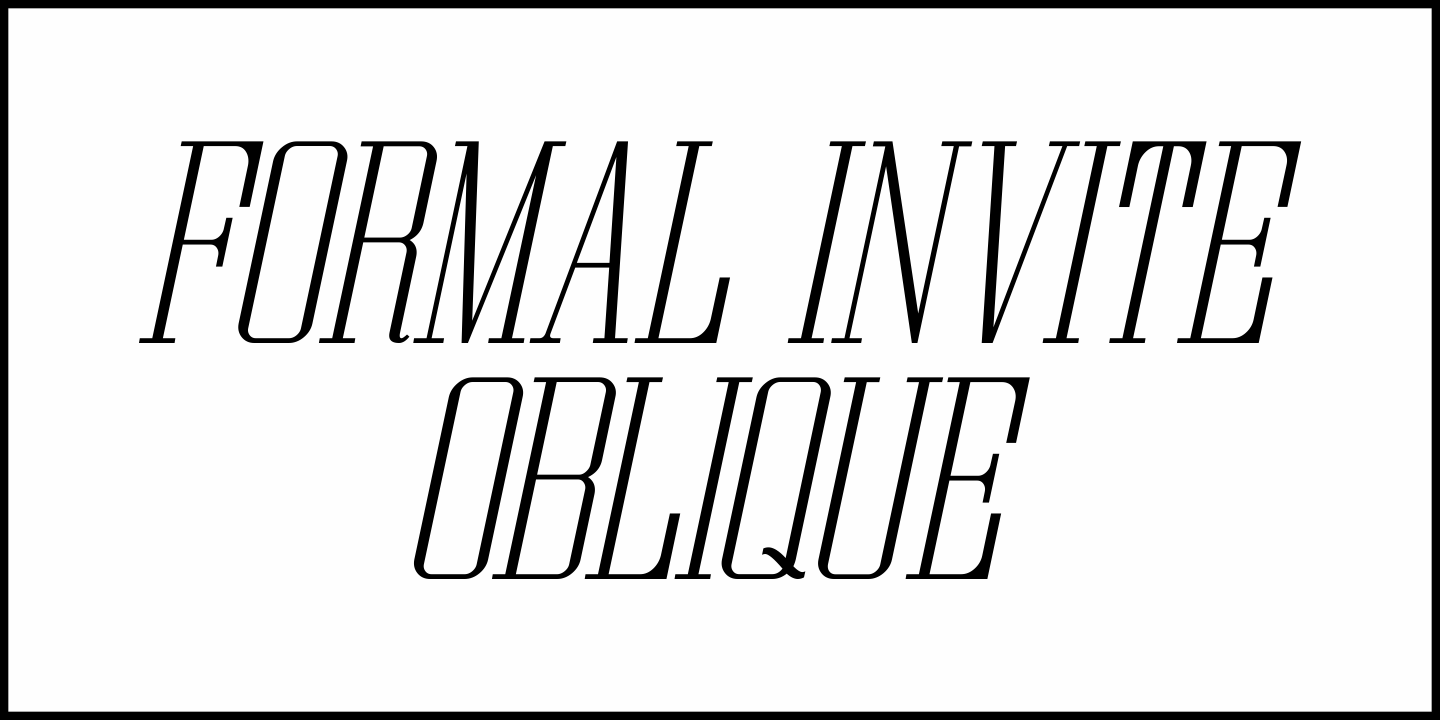 Formal Invite Font Poster #4