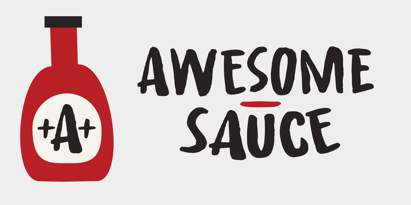 Awesome Sauce Font Poster #1