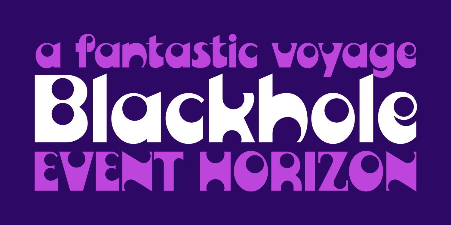 Blackhole PB Font Poster #1