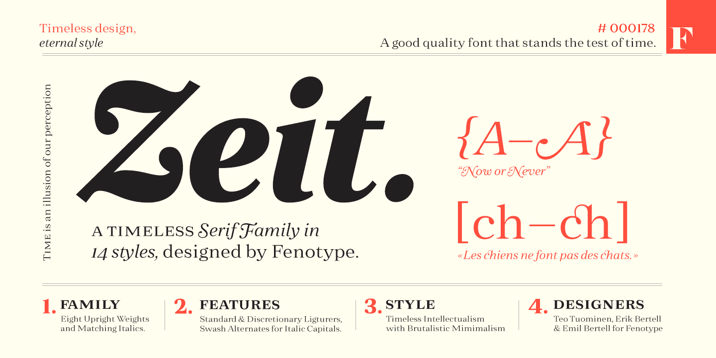 Zeit Font Family Poster